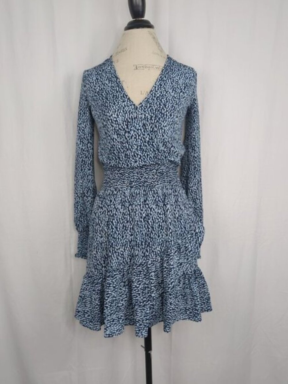 NWT Michael Kors Blue Dress XX Small Mini Ruffle